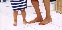 F�sse im Badezimmer